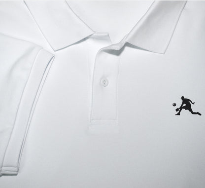 White chandail polo élégant sport pickleball hommes Blanc