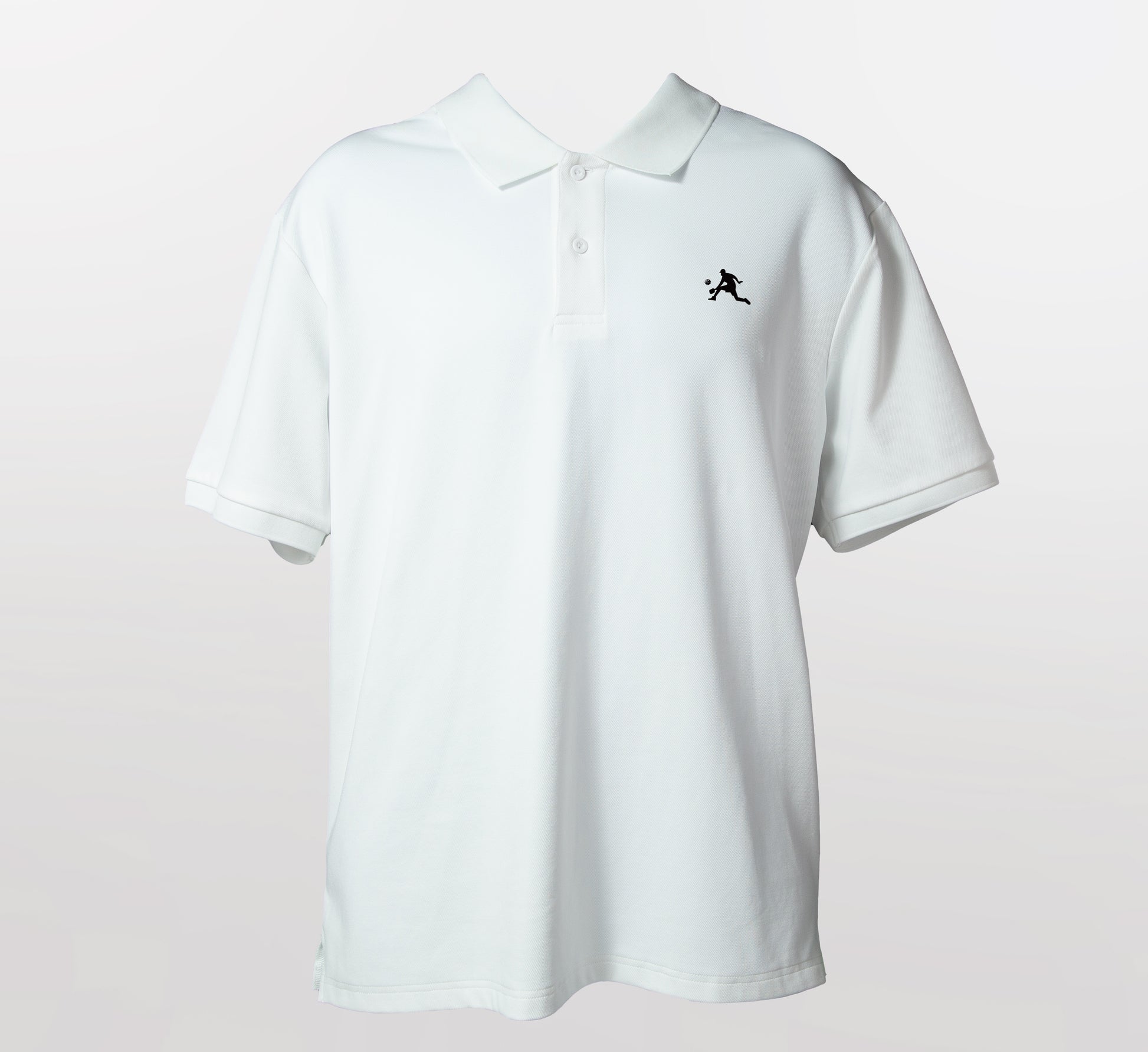 White stylish sport pickleball men polo shirt Blanc