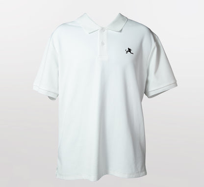White stylish sport pickleball men polo shirt Blanc
