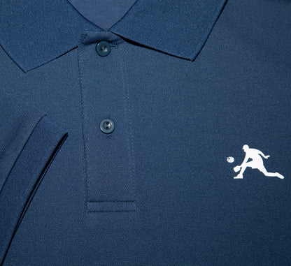Blue stylish sport pickleball men polo shirt Bleu