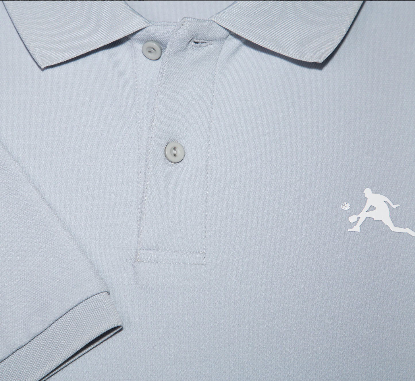 Grey chandail polo élégant sport pickleball hommes Gris