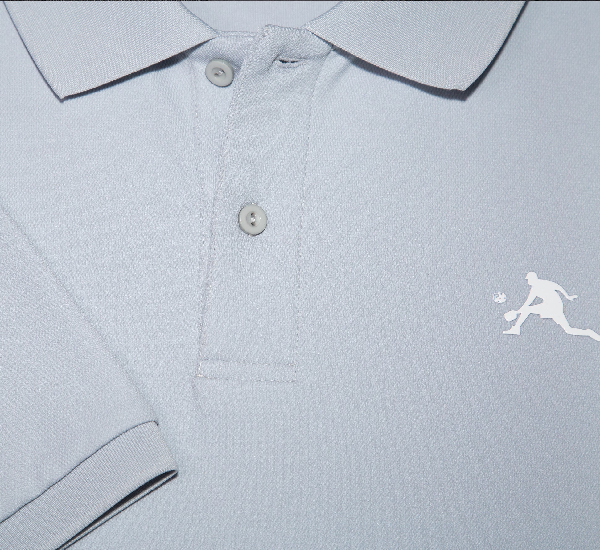 Grey chandail polo élégant sport pickleball hommes Gris