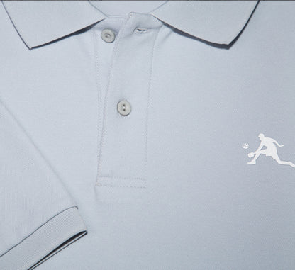 Grey chandail polo élégant sport pickleball hommes Gris