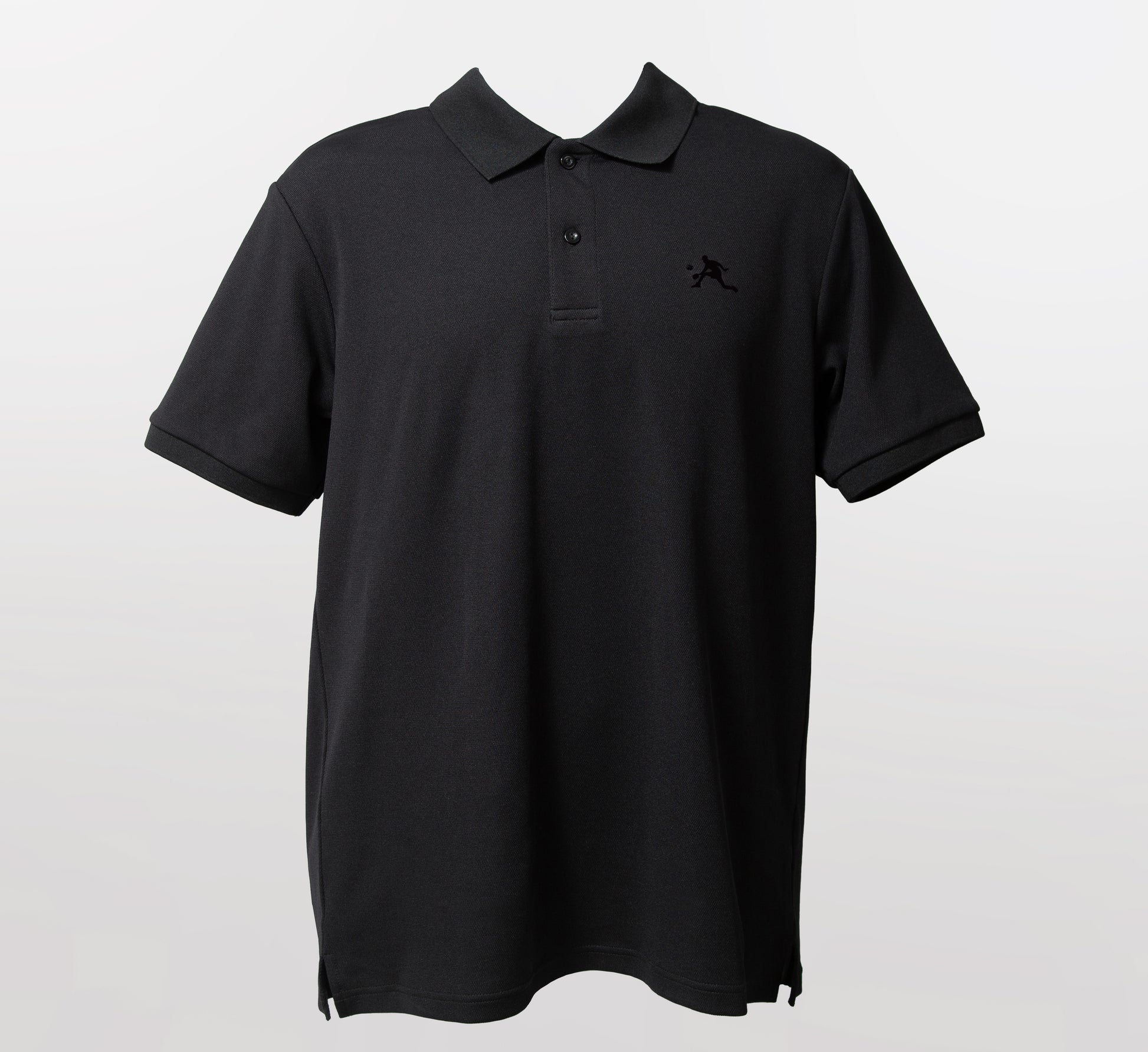 Black stylish pickleball sport men polo shirt Noir