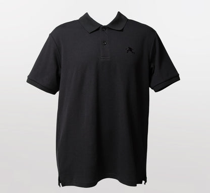 Black stylish pickleball sport men olo shirt Noir