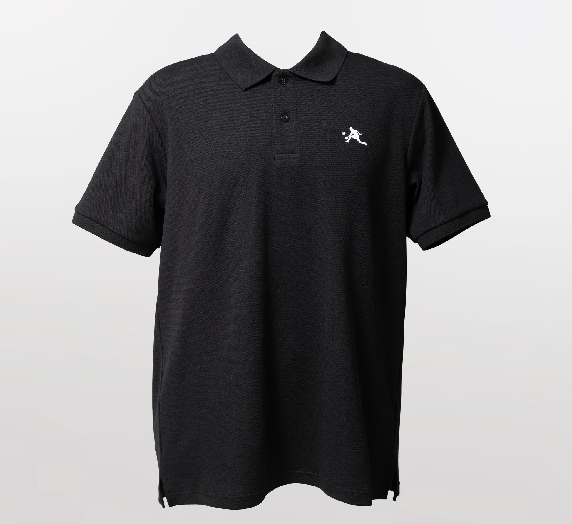 Black stylish sport pickleball men polo shirt Noir