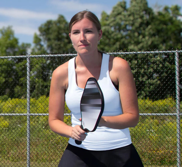 Camisole blanc pickleball pour femmes – Respirant et extensible