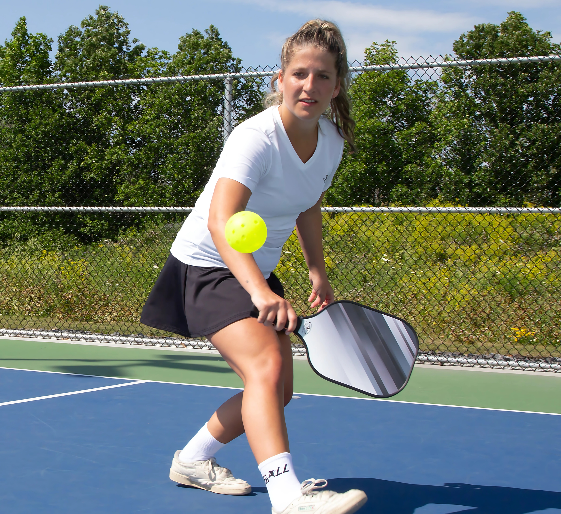 White t-shirt femme pickleball rafraichissant séchage rapide Blanc