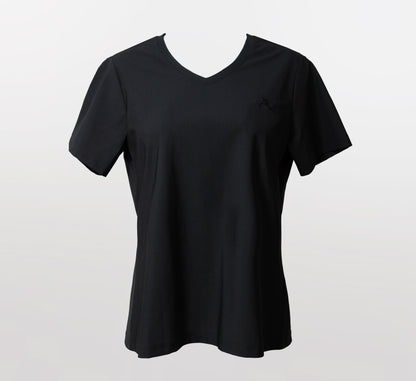 Black t-shirt femme pickleball rafraichissant séchage rapide Noir